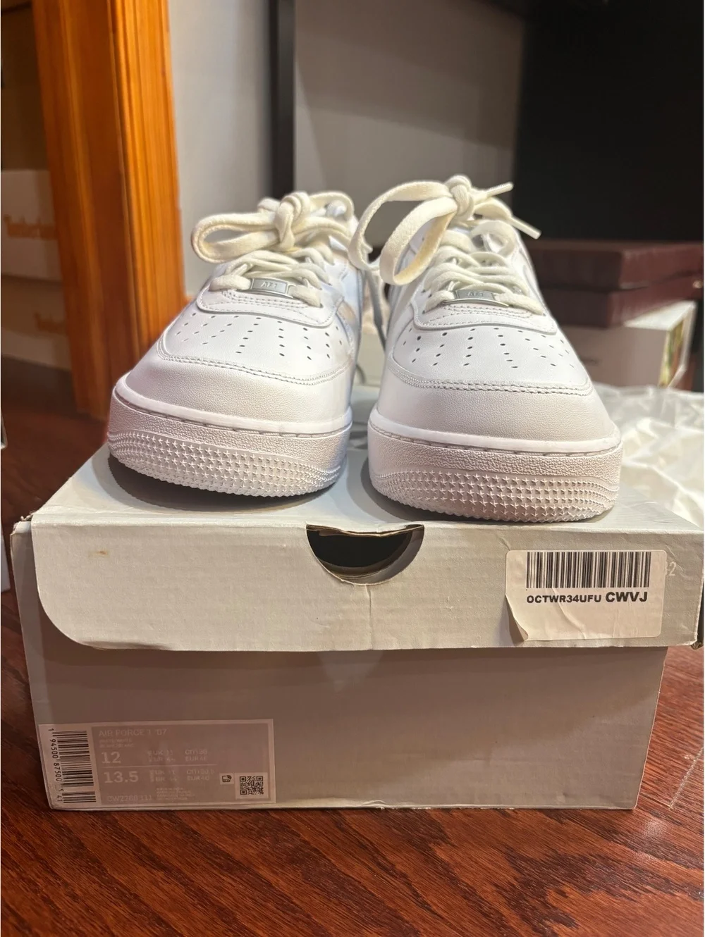 Size 12 Nike Air Force 1 Low '07 White